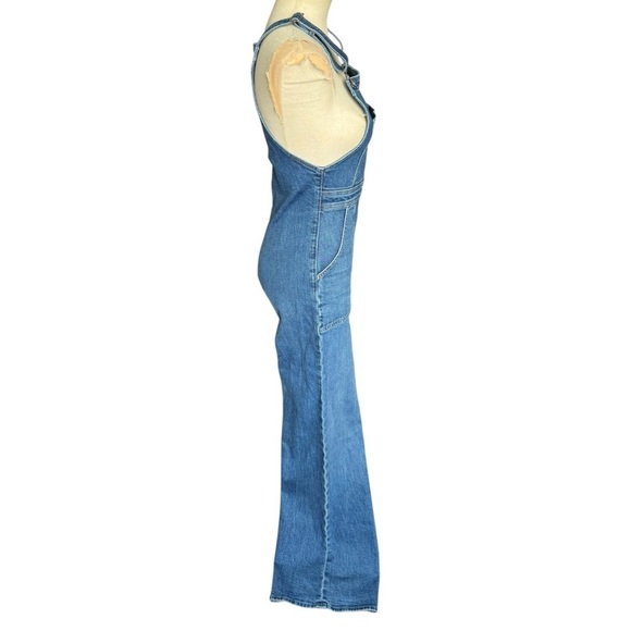 Mother Superior High-Waisted Twister Overall Sneak Punch Buggy Blue Denim Small - Picture 7 of 15